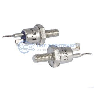 фото Тиристор силовой Т122-25-12, 250 В, 12 А, корпус диск