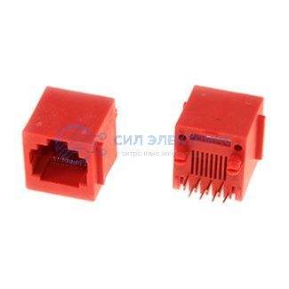 фото Сетевые розетки TJ3-8P8C red