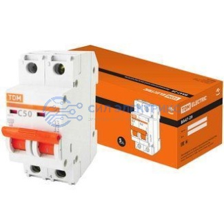 фото Автоматический выключатель ВА47-29 2P 50A, 4.5 kA, характеристика C