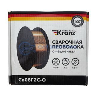 фото Сварочная проволока омедненная Св08Г2С-О (ER70S-6; SG2) 5 кг 0,8 мм D200 KRANZ