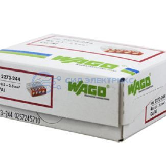 фото 2273-244 Экспресс-клемма с пастой 4-проводная до 2,5 мм², (100 шт./уп.) WAGO