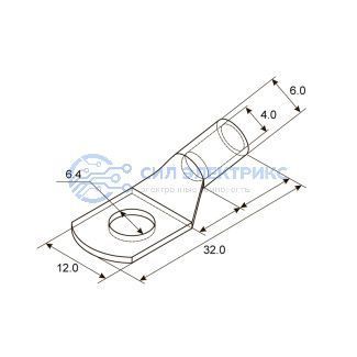 фото Наконечник медный луженый ТМЛ 6–6–4 (6мм² - Ø 6мм) ГОСТ 7386-80 (в упак. 10 шт.) REXANT