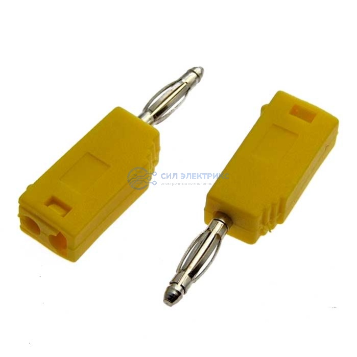 Штекер (гнездо, клемма) Z027 2mm Stackable Plug YELLOW фото Штекер (гнездо, клемма) Z027 2mm Stackable Plug YELLOW