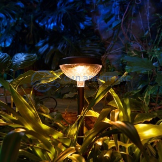 фото Светильник грунтовый Таянг, 3000К/RGB, встроенный аккумулятор, солнечная панель, коллекция Пекин REXANT