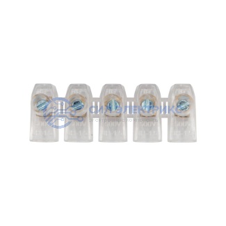 Концевой зажим винтовой изолированный КЗВИ 1,5 мм² (5х1) (20 шт./уп.) REXANT фото Концевой зажим винтовой изолированный КЗВИ 1,5 мм² (5х1) (20 шт./уп.) REXANT