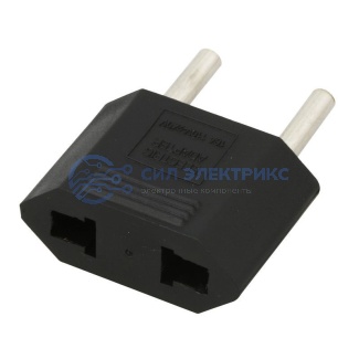 фото Сетевой переходник плоский "Тефаль" черный 1шт (БЛИСТЕР F) REXANT