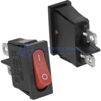 Клавишный переключатель KCD3-101-C3-R/2P, on-off, красный, номинальное напряжение 250 В, ток 6 А фото Клавишный переключатель KCD3-101-C3-R/2P, on-off, красный, номинальное напряжение 250 В, ток 6 А