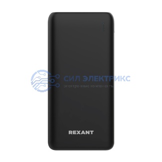 Портативное зарядное устройство Power Bank (аккумуляторная батарея) 20000 mAh с Quick Charge и Power Delivery, черное REXANT фото Портативное зарядное устройство Power Bank (аккумуляторная батарея) 20000 mAh с Quick Charge и Power Delivery, черное REXANT