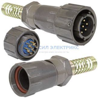 фото Разъем быстроразъемный FQ14-8pin TJ, кабельный, угловая вилка с байонетным соединением