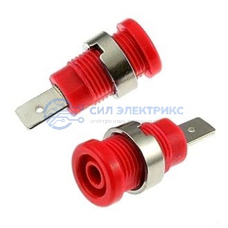 Штекер (гнездо, клемма) Z017 4mm RED фото Штекер (гнездо, клемма) Z017 4mm RED