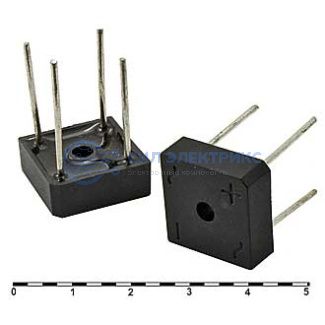 фото Диодный мост KBPC1001 10A 100V (BR100), 10 А, 100 В, однофазный, корпус BR