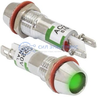 Светодиодный индикатор (лампа) L-615-G 220v (8mm) фото Светодиодный индикатор (лампа) L-615-G 220v (8mm)
