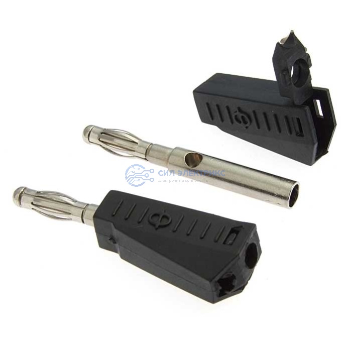 Штекер (гнездо, клемма) Z040 4mm Stackable Plug BLACK фото Штекер (гнездо, клемма) Z040 4mm Stackable Plug BLACK