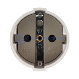 фото Розетка разборная Евро с з/к 16А белая REXANT