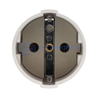 фото Розетка разборная Евро с з/к 16А белая REXANT