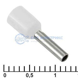 фото Наконечник на кабель DN01508 white (1.7x8mm)