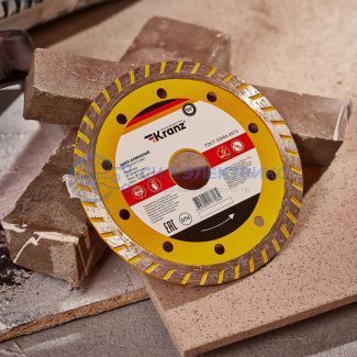Диск алмазный отрезной Turbo 125x22.2x2.2x10 мм KRANZ фото Диск алмазный отрезной Turbo 125x22.2x2.2x10 мм KRANZ