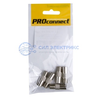 фото Переходник антенный, (гнездо F - гнездо TV), (5шт.) (пакет) PROconnect