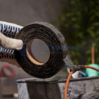 фото Изолента х/б 18х0,35 мм (ролик 15 м/180 г) (1-ПОЛ) REXANT