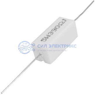 Резистор мощный постоянный RX27-1, 390 Ом, 5 Вт, допуск 5%, серия SQP5 фото Резистор мощный постоянный RX27-1, 390 Ом, 5 Вт, допуск 5%, серия SQP5