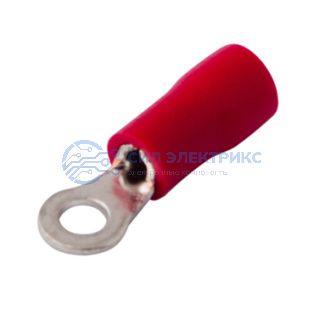 фото НАКОНЕЧНИК КОЛЬЦЕВОЙ изолированный (НКИ ø3.2мм) 0.5-1.5мм² 10шт REXANT (БЛИСТЕР)