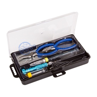 фото Набор для пайки REXANT (USB паяльник 8 Вт, кусачки, тонкогубцы, подставка, припой, отвертка)