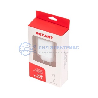 фото Сетевое зарядное устройство USB QC (20W) + Type C PD (20W), белое REXANT