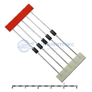 фото Выпрямительный диод 1N4004G (AM), 1 А, 400 В, корпус DO-41