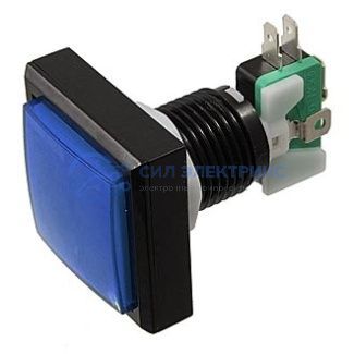 фото Кнопка GMSI-2B-S no(nc)+nc(no) blue 44mm, 44 мм, синяя подсветка, 2 контактных положения, кнопка с нормальным/обратным контактом