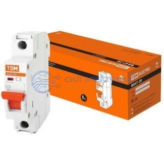 фото Автоматический выключатель ВА47-29 1P 3A, 4.5 kA, характеристика C