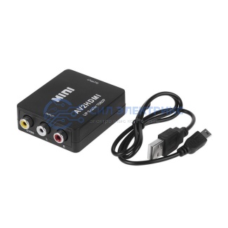 фото Конвертер 3 RCA на HDMI, пластик REXANT