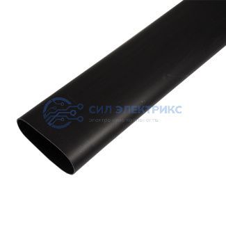 фото Трубка термоусаживаемая СТТК (3-4:1) среднестенная клеевая 75,0/22,0мм, черная, упаковка 2 шт. по 1м REXANT