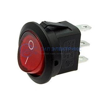 фото Клавишный переключатель KCD1-102-8-C3-R/3P, on-on, красный, номинальное напряжение 250 В, ток 6 А