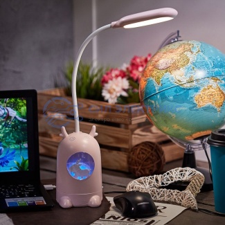 фото Светильник настольный REXANT Click Lite с ночником на основании, LED, 6 Вт, 4000 К, RGB-динамика, диммируемый 3 ступени, заряжаемый (автономный режим 3 часа)