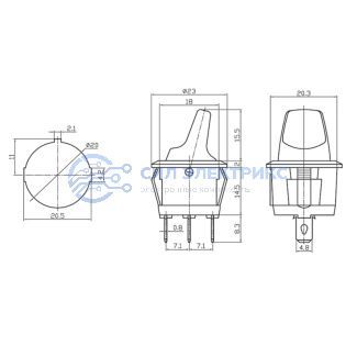 Выключатель клавишный круглый 12V 16А (3с) ON-OFF желтый с подсветкой (RWB-224, SС-214) REXANT фото Выключатель клавишный круглый 12V 16А (3с) ON-OFF желтый с подсветкой (RWB-224, SС-214) REXANT