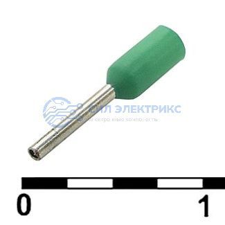 фото Наконечник на кабель DN00206 green (0.75x6mm)