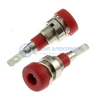 Штекер (гнездо, клемма) Z007 2mm panel jack RED фото Штекер (гнездо, клемма) Z007 2mm panel jack RED