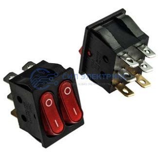 Клавишный переключатель KCD4-2101N-C3-R/6P, on-off, красный, номинальное напряжение 250 В, ток 6 А фото Клавишный переключатель KCD4-2101N-C3-R/6P, on-off, красный, номинальное напряжение 250 В, ток 6 А