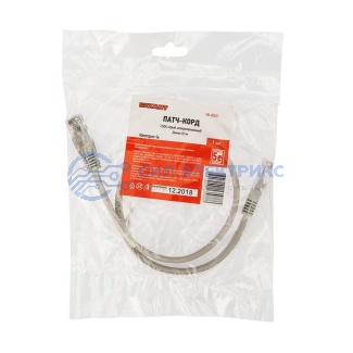 фото Шнур коммутационный, патч-корд U/UTP RJ45-RJ45, CAT 5e, ZH нг(А)-HF, серый, 0,5м REXANT