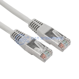 фото Патч-корд F/UTP, CAT 5e, RJ45-RJ45, 26AWG, ZH нг(А)-HF, серый, 0,5м REXANT