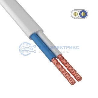 фото Провод ШВВП 2х0,75 мм² 200 м белый ГОСТ 7399-97