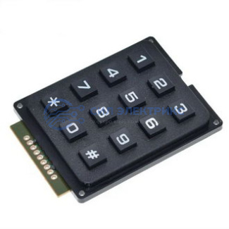 фото Клавиатура KB-12-4x3-ABS, 12 кнопок, 4x3, ABS, 5V
