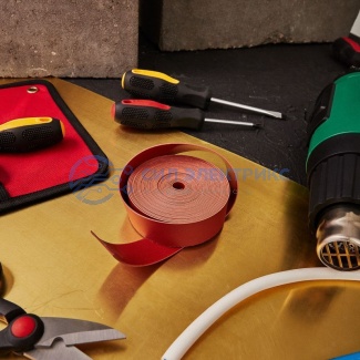 фото Термоусаживаемая лента с клеевым слоем REXANT 25 мм х 1,0 мм, красная, ролик 5 м, ТЛ-1,0