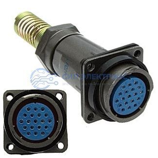 фото Разъем быстроразъемный FQ24-26pin ZPK-12, кабельный, угловая вилка с байонетным соединением