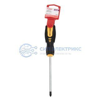 Отвертка крестовая PH2х125мм, двухкомпонентная рукоятка REXANT фото Отвертка крестовая PH2х125мм, двухкомпонентная рукоятка REXANT