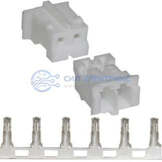 фото Разъем питания низковольтный HB-02 (MU-2F) pitch 2.0mm+terminal