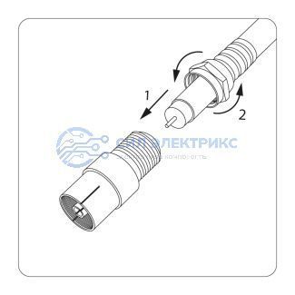 фото Переходник гнездо F - гнездо TV с кольцом PROconnect