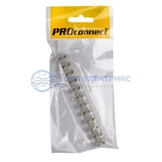 фото Колодка клеммная КВ-6, 6А, 6 мм², индивидуальная упаковка, (1 шт/уп) PROconnect
