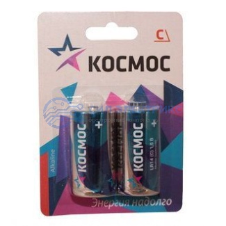 Батарейка Космос LR14 2*BL фото Батарейка Космос LR14 2*BL