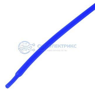 фото Трубка термоусаживаемая ТУТ нг 2,0/1,0мм, синяя, упаковка 50 шт. по 1м REXANT